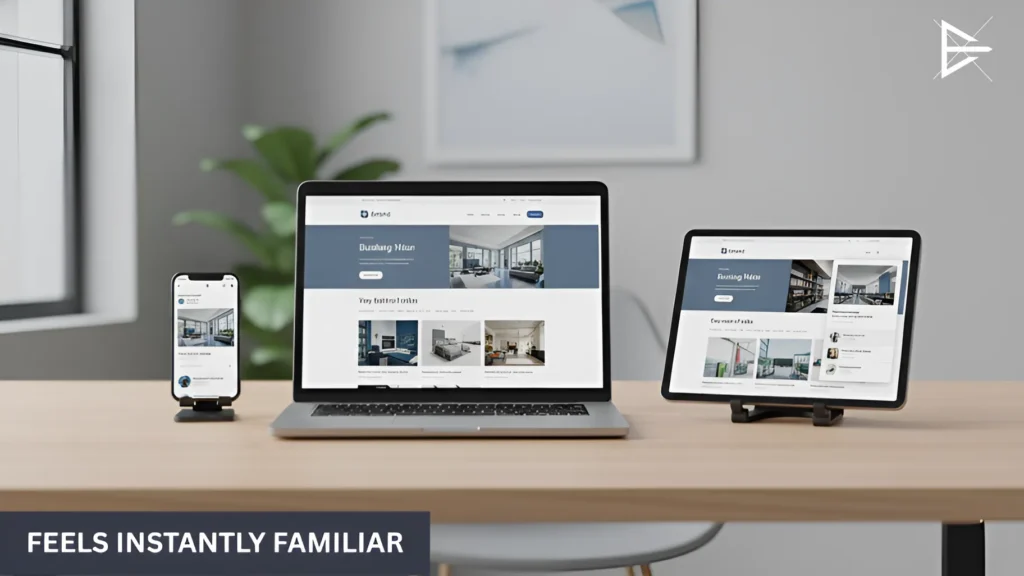 Business website displayed consistently across desktop, tablet, and mobile devices