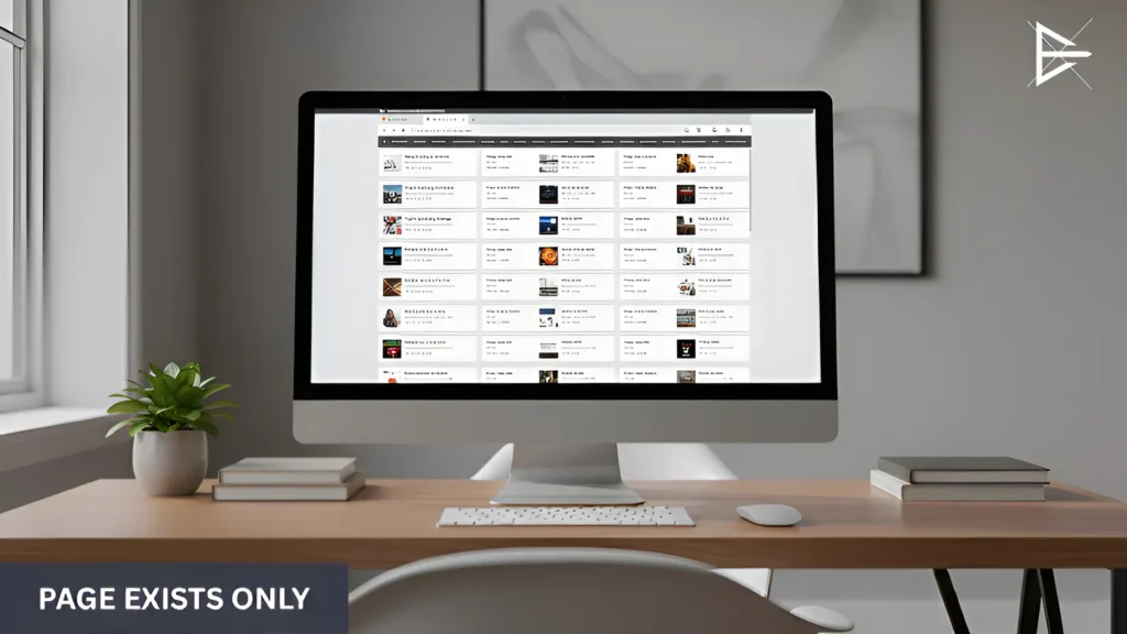 Indexed website page visible on a desktop screen with no traffic signals or ranking indicators