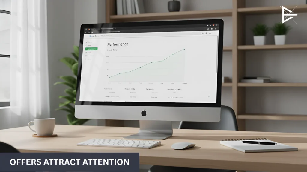 Google Business Profile featuring a limited-time promotional offer visible on the dashboard.