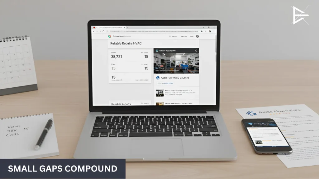 Google Business Profile analytics showing high views but low customer actions